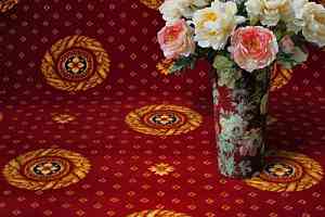 Ковролин Haima Axminster (7x9) Лидер Круг Красная Роза фото  | FLOORDEALER